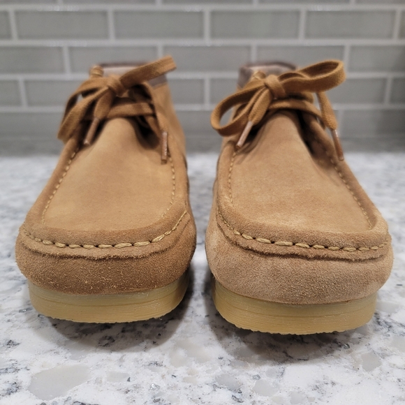 Men's Clarks Stinson Hi Top Wallabee Soft Wheat Tan Suede Boots Sz: 10.5M - Picture 5 of 8